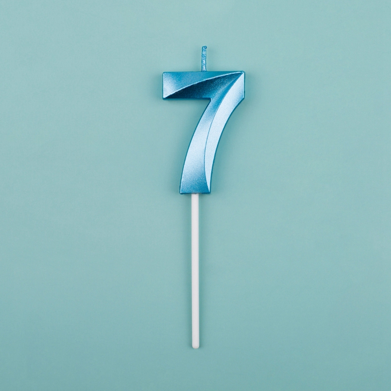 Blue Pink Number Candles Cake Topper For Birthday Baby Shower Decorations 23