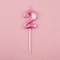 Blue Pink Number Candles Cake Topper For Birthday Baby Shower Decorations 8