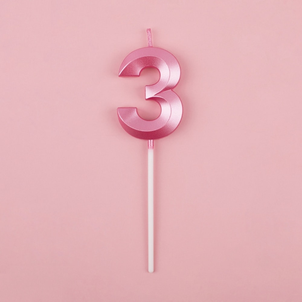 Blue Pink Number Candles Cake Topper For Birthday Baby Shower Decorations 9