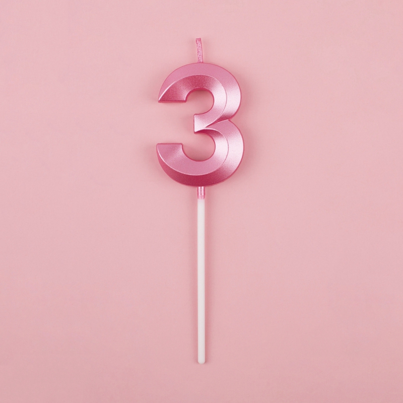 Blue Pink Number Candles Cake Topper For Birthday Baby Shower Decorations 9