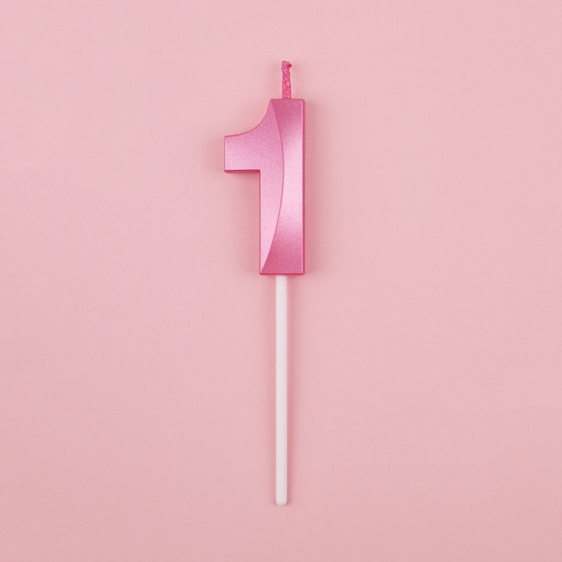 Blue Pink Number Candles Cake Topper For Birthday Baby Shower Decorations 7