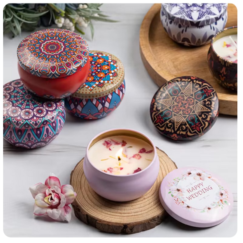 Aromatic Scented Candles Lavender Rose Soy Wax Jars Fragrance Candle For Wedding Birthday Gift Home 1