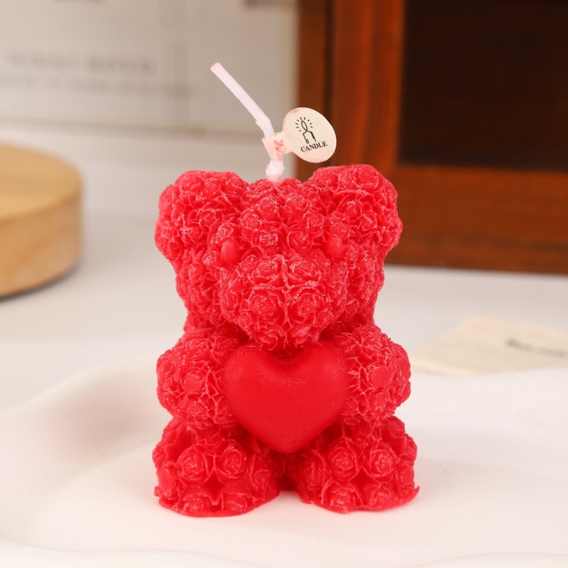 Festival Rose Bear Scented Candle Atmospheric Fragrance Souvenir For Home 6
