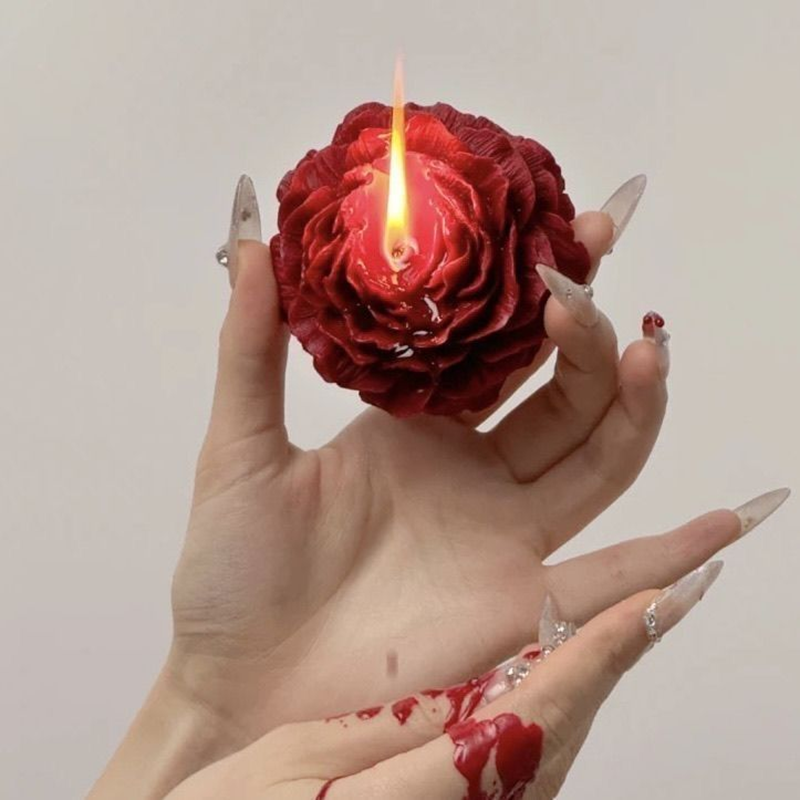 Roses and Peonies Handmade Aromatherapy Candles, Ideal Romantic Gifts