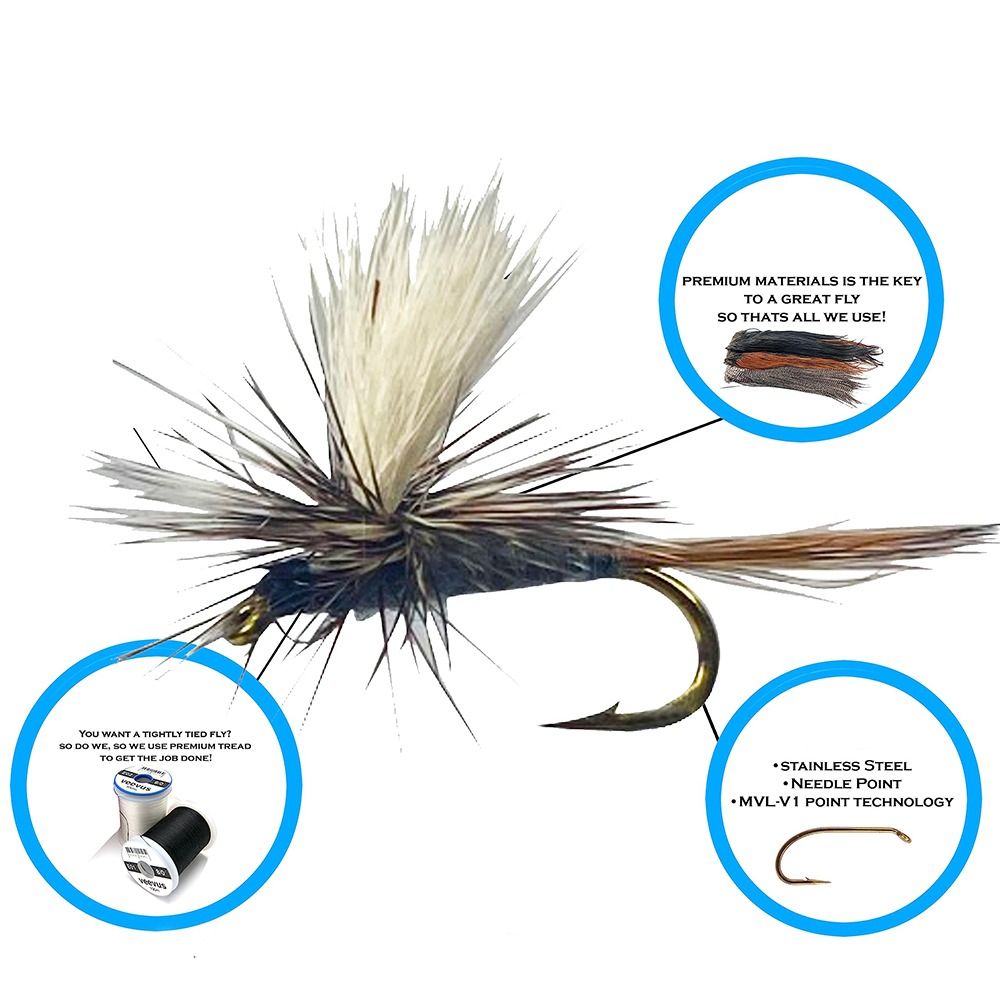 Outdoor Fly Fishing Lures, Steel Sharpened Hook Bait, Feather Dry Fly Tackle