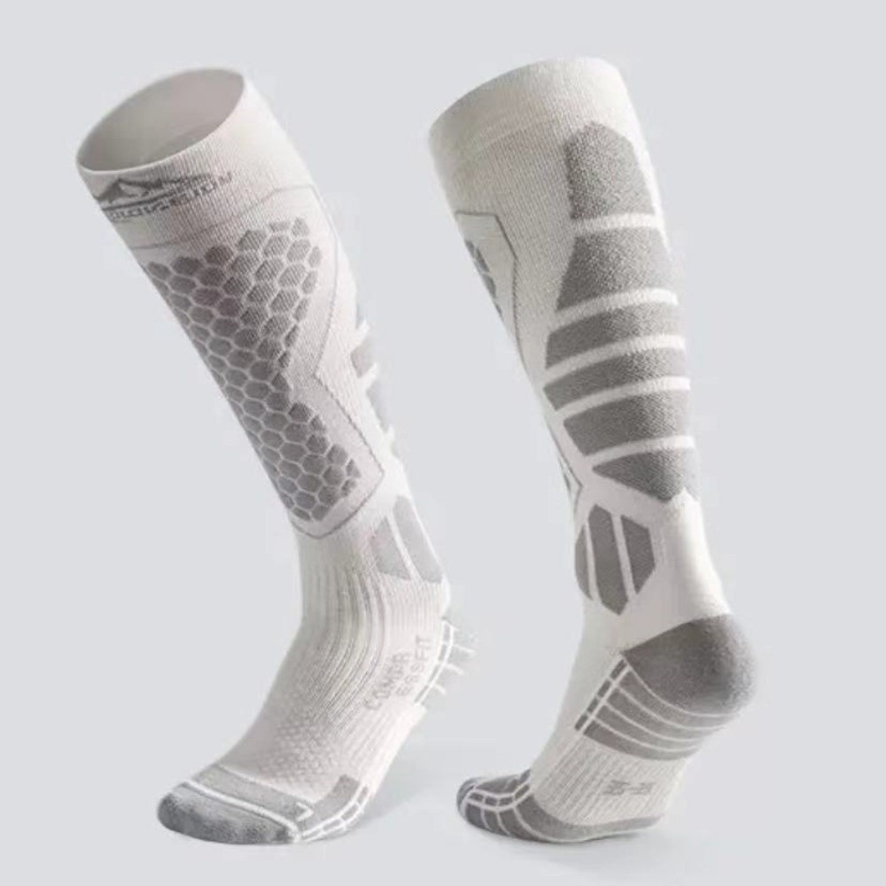 Thermal Compression Ski Socks, Moisture-wicking Anti-slip Knee High Socks for Cold Weather, Breathable Thickened Socks