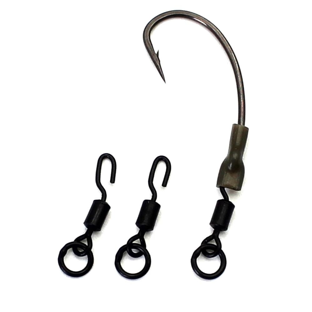Quick Change Spinner Swivel for Ronnie Rig, Durable Carp Micro Hook Swivel, Tackle Connector, Portable Fishing Gear
