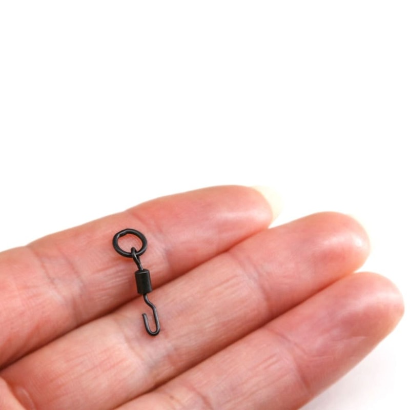 Quick Change Spinner Swivel for Ronnie Rig, Durable Carp Micro Hook Swivel, Tackle Connector, Portable Fishing Gear