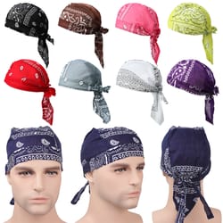 adjustable chemo cap for men women, quick dry pirate hat, outdoor sport bandana cycling headscarf