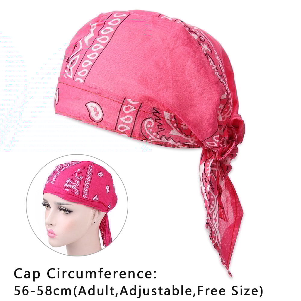 Adjustable Chemo Cap for Men Women, Quick Dry Pirate Hat, Outdoor Sport Bandana Cycling Headscarf