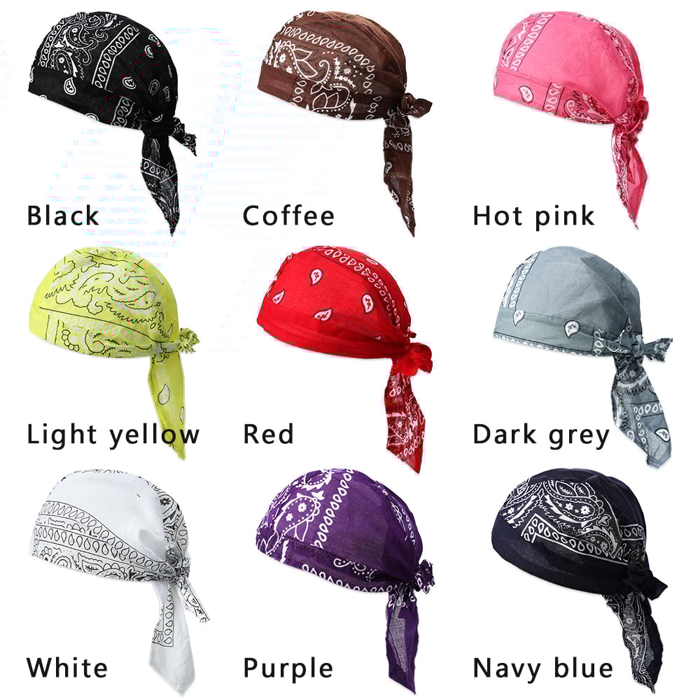 Adjustable Chemo Cap for Men Women, Quick Dry Pirate Hat, Outdoor Sport Bandana Cycling Headscarf