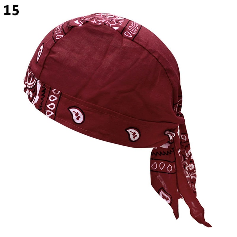 Adjustable Chemo Cap for Men Women, Quick Dry Pirate Hat, Outdoor Sport Bandana Cycling Headscarf