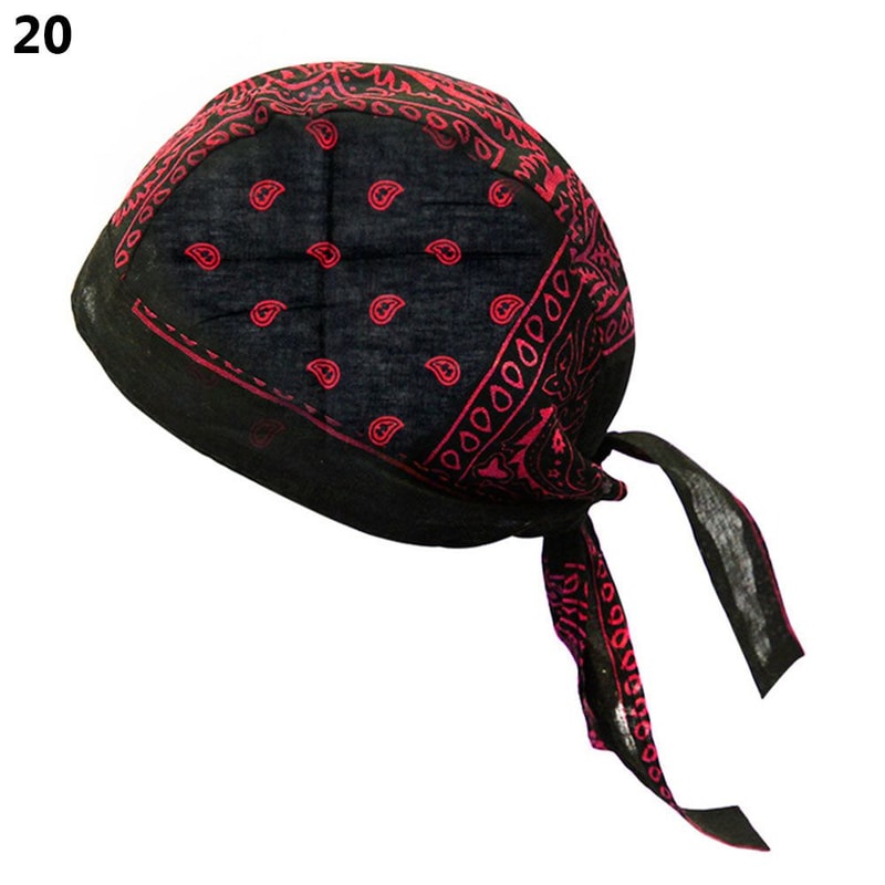 Adjustable Chemo Cap for Men Women, Quick Dry Pirate Hat, Outdoor Sport Bandana Cycling Headscarf