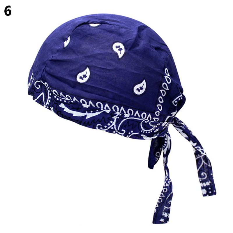 Adjustable Chemo Cap for Men Women, Quick Dry Pirate Hat, Outdoor Sport Bandana Cycling Headscarf