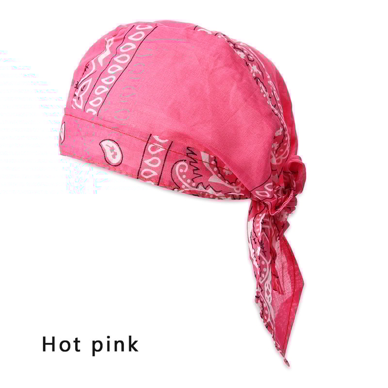 Adjustable Chemo Cap for Men Women, Quick Dry Pirate Hat, Outdoor Sport Bandana Cycling Headscarf
