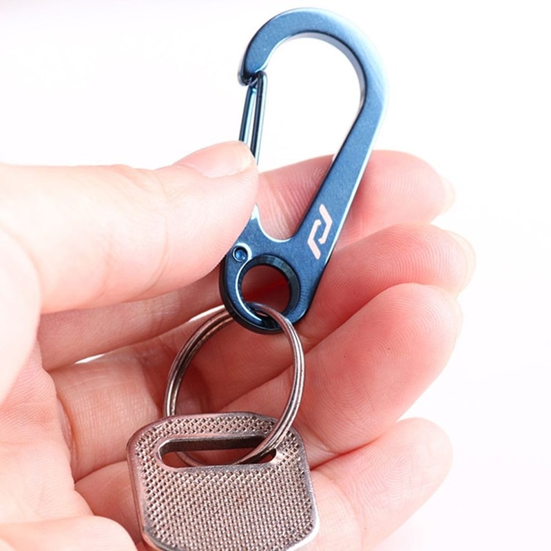Multifunctional Outdoor Tools Stainless Steel Keychain DShaped Carabiner Spring Quick Hanging Buckl 2