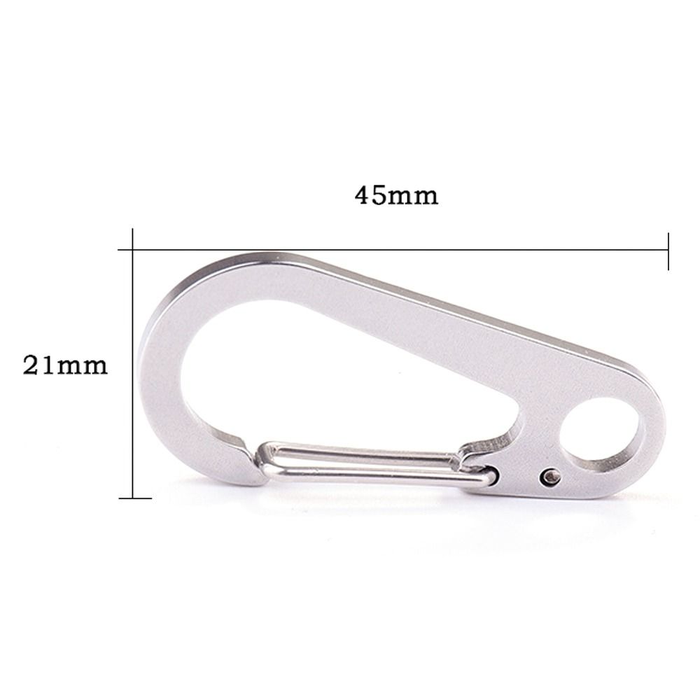 Multifunctional Outdoor Tools Stainless Steel Keychain DShaped Carabiner Spring Quick Hanging Buckl 5