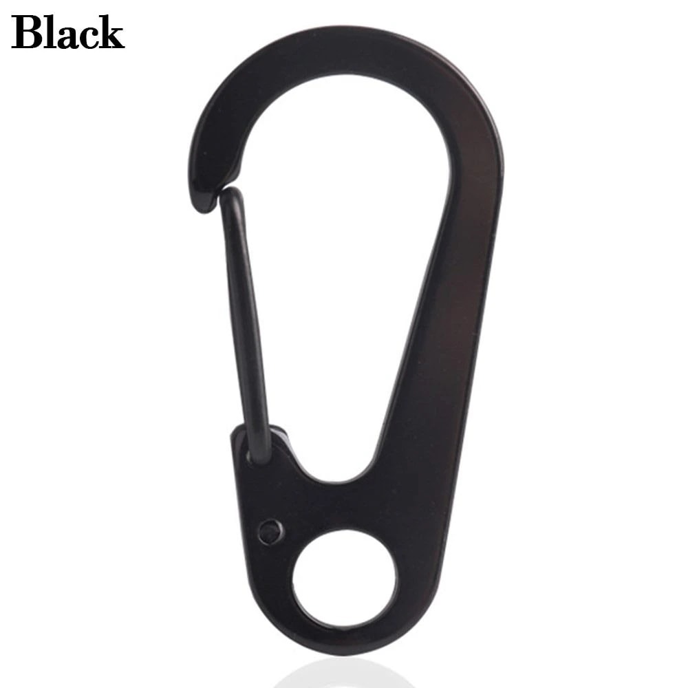 Multifunctional Outdoor Tools Stainless Steel Keychain DShaped Carabiner Spring Quick Hanging Buckl 6