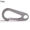Multifunctional Outdoor Tools Stainless Steel Keychain DShaped Carabiner Spring Quick Hanging Buckl 7