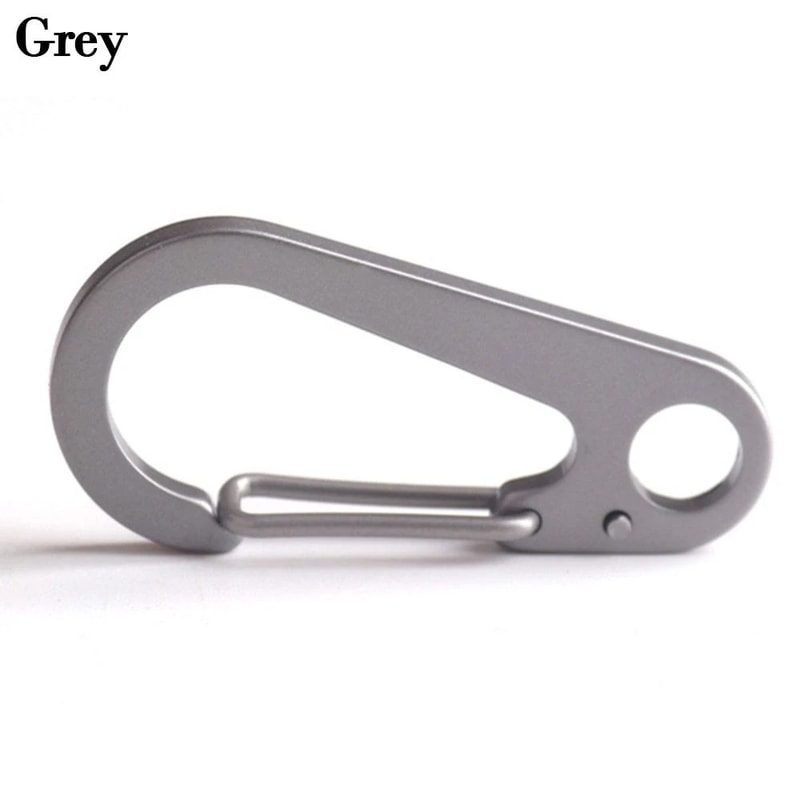 Multifunctional Outdoor Tools Stainless Steel Keychain DShaped Carabiner Spring Quick Hanging Buckl 7