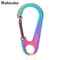 Multifunctional Outdoor Tools Stainless Steel Keychain DShaped Carabiner Spring Quick Hanging Buckl 9