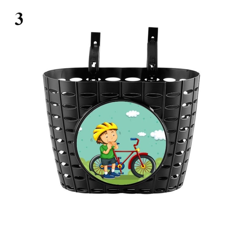 Scooter Front Basket With Sticker Bicycle Storage Bag Cycling Accessory For Kids 8
