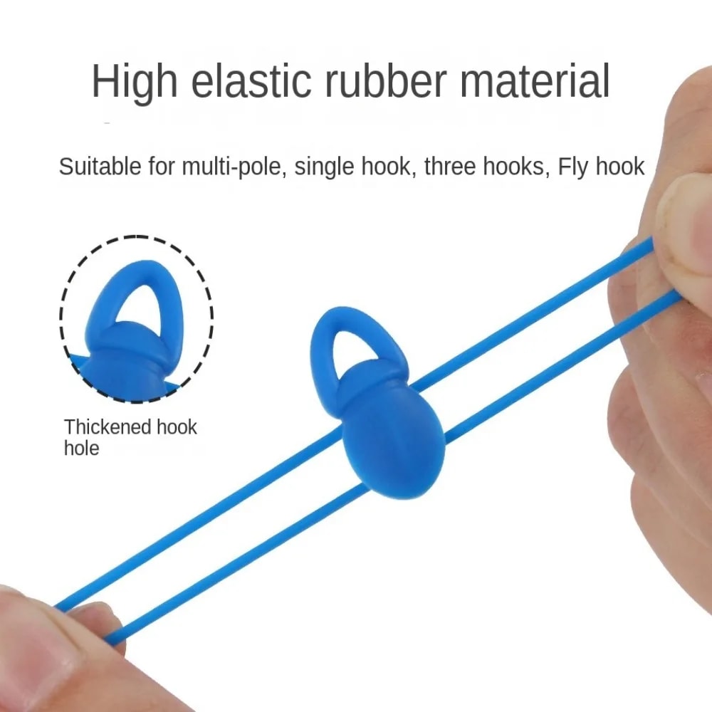 Secure Silicone Hook Holder Jig Lures Hanger Fishing Rod Rubber Rings Safe Keep 2