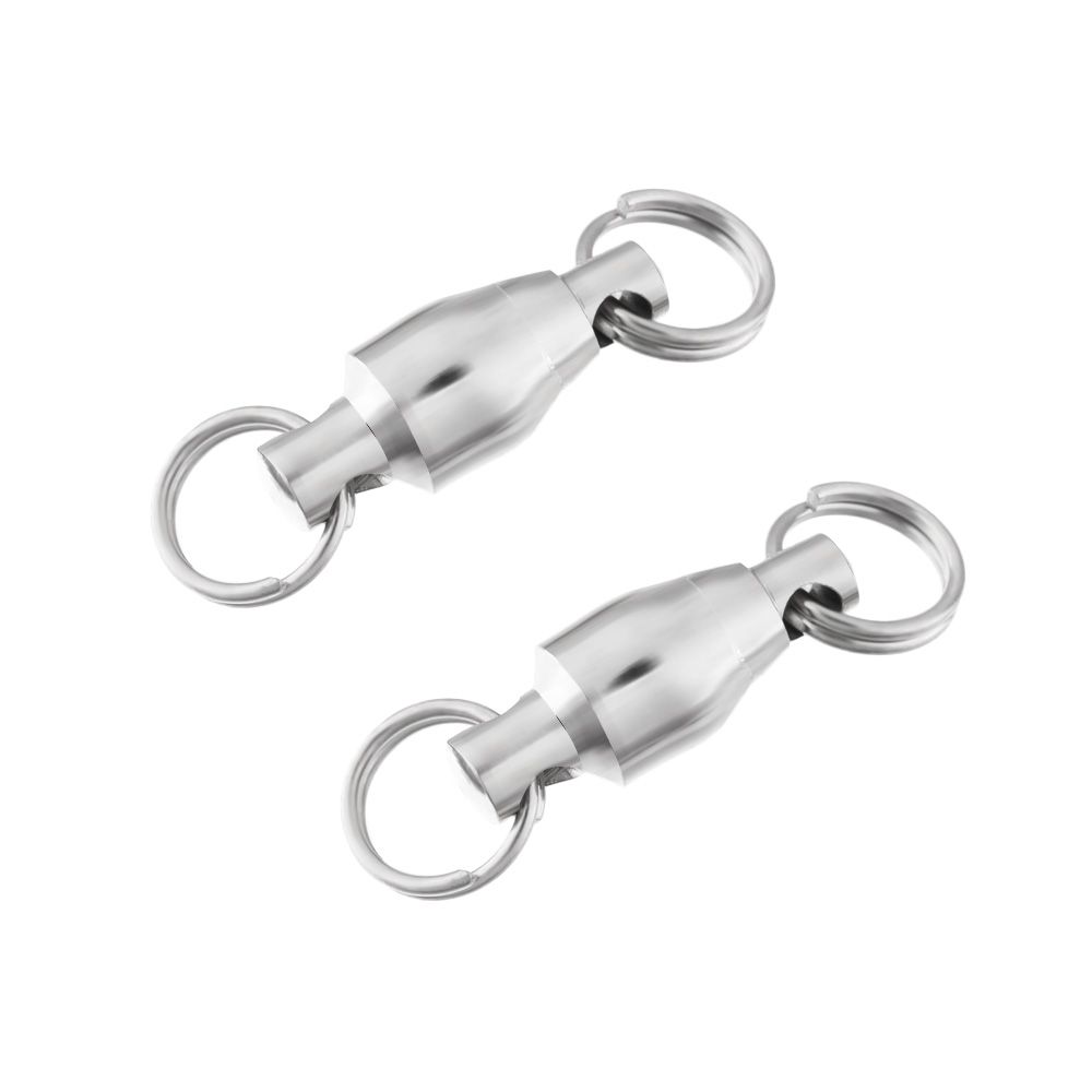 Heavy Duty Barrel Fishing Rolling Swivel Stainless Steel Connector Bearing Solid Ring Tackle Accessories