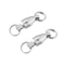 Heavy Duty Barrel Fishing Rolling Swivel Stainless Steel Connector Bearing Solid Ring Tackle Accessories