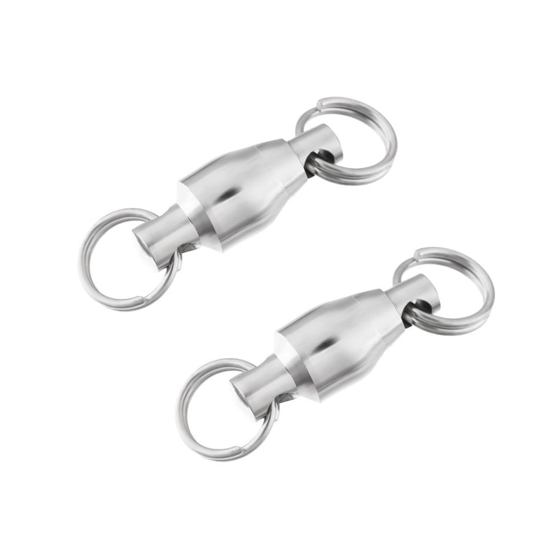 Heavy Duty Barrel Fishing Rolling Swivel Stainless Steel Connector Bearing Solid Ring Tackle Accessories