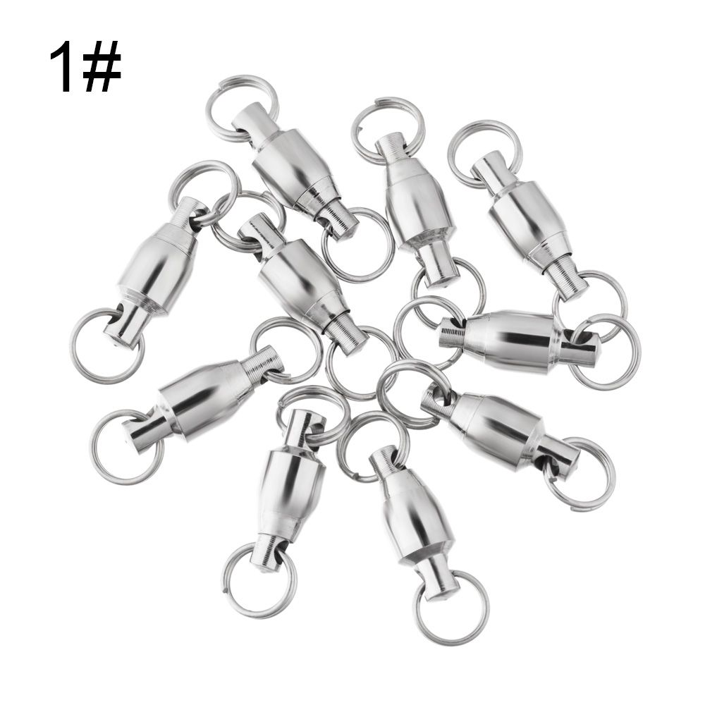 Heavy Duty Barrel Fishing Rolling Swivel Stainless Steel Connector Bearing Solid Ring Tackle Accessories