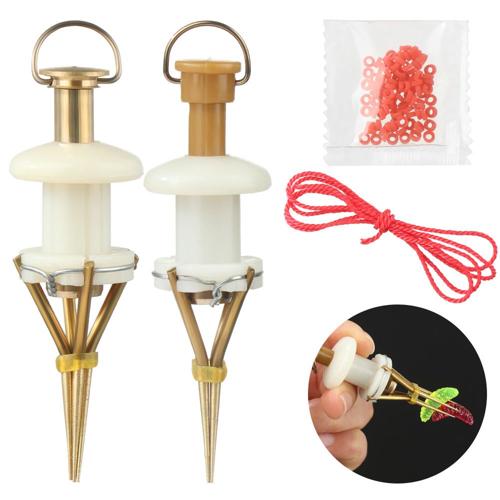 Lightweight Fishing Bait Clip Earthworm Bloodworm Pellet Plier Copper Parts Portable Fishing Tool Fishing Bander