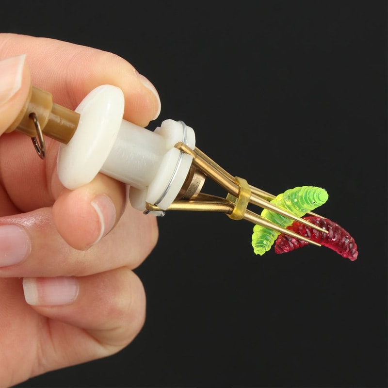 Lightweight Fishing Bait Clip Earthworm Bloodworm Pellet Plier Copper Parts Portable Fishing Tool Fishing Bander