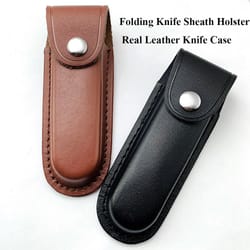 leather brown fold knife scabbard tool flashlight belt loop case holder outdoor carry equipment pocket hunt camp sheath