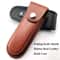 Leather Brown Fold Knife Scabbard Tool Flashlight Belt Loop Case Holder Outdoor Carry Equipment Pocket Hunt Camp Sheath