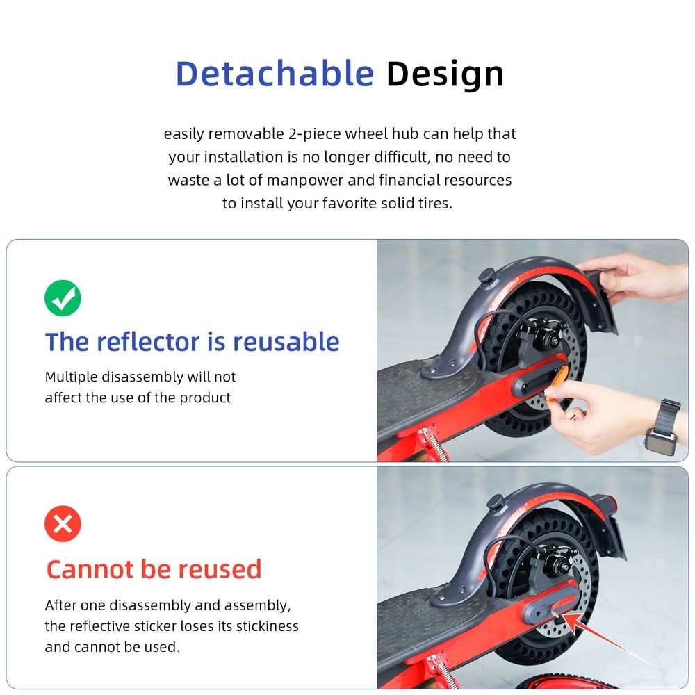 Xiaomi Electric Scooter Fork Rear Wheel Protective Cover Hub Cap Reflective Shell