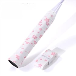 badminton racket grips wrap, sweat-absorbent sakura print, shock-absorbing & non-slip grip tape