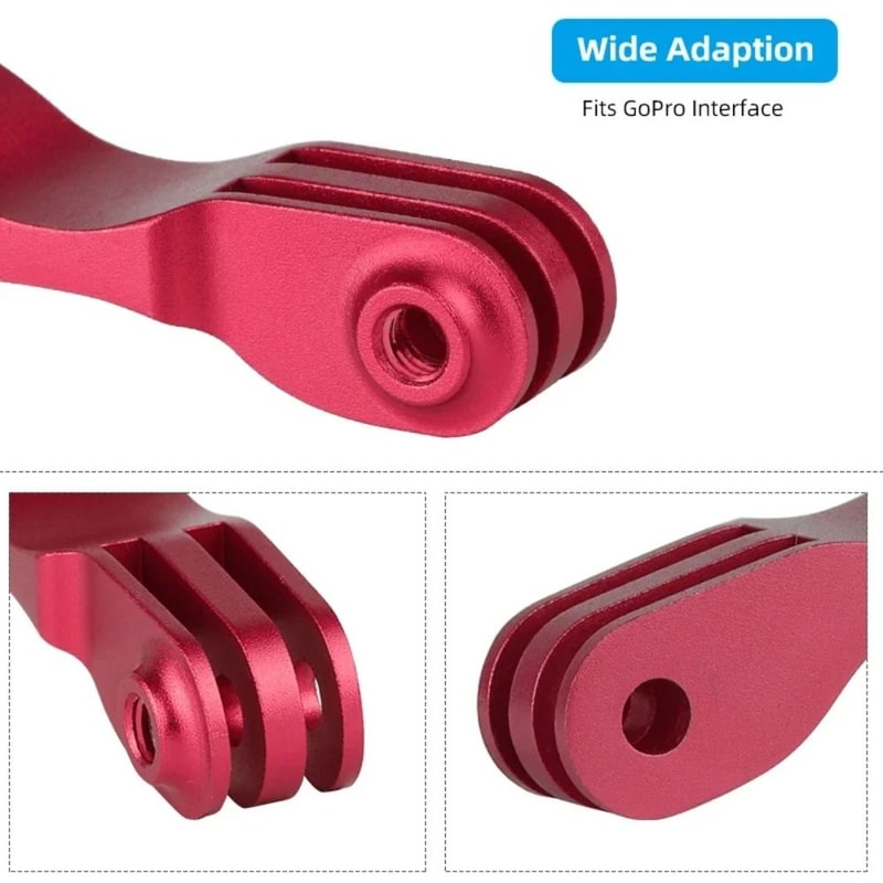 GoPro Camera Stand Aluminum Alloy Bicycle Front Light Holder Black Red Folding Lamp Bracket For Bro 1