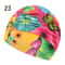 Elastic Nylon Turban, Flowers Printed Swimming Cap, Long Hair Sports Swim Pool Bathing Hat for Men & Women