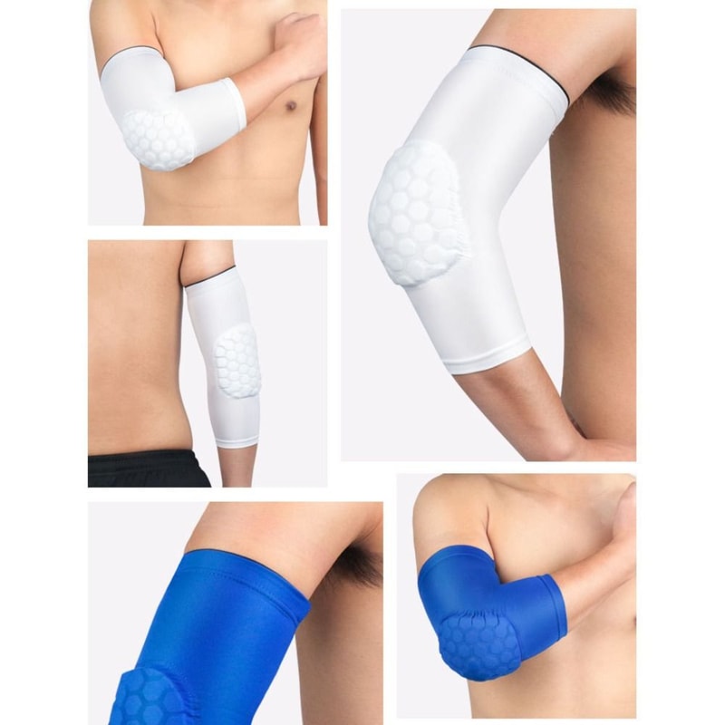 Breathable Elbow Pads for Cycling, Running, Basketball, EVA Sponge Arm Guard, Unisex Elastic Sleeve