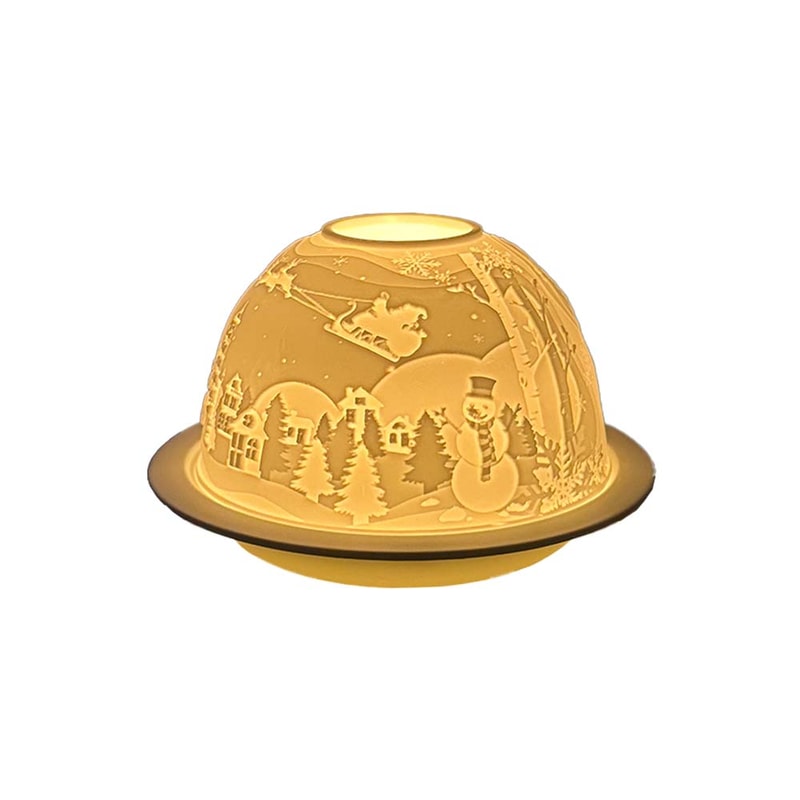 Vintage Snowman and Deer Christmas Candle Holder, Tea Light Table Top Centerpieces for Weddings, Party Gift Decor