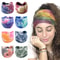 Women Vintage Turban Headwrap, Fashion Tie Dye Wide Knotted Headbands, Elastic Bandanas, Girls Yoga Hair Bands