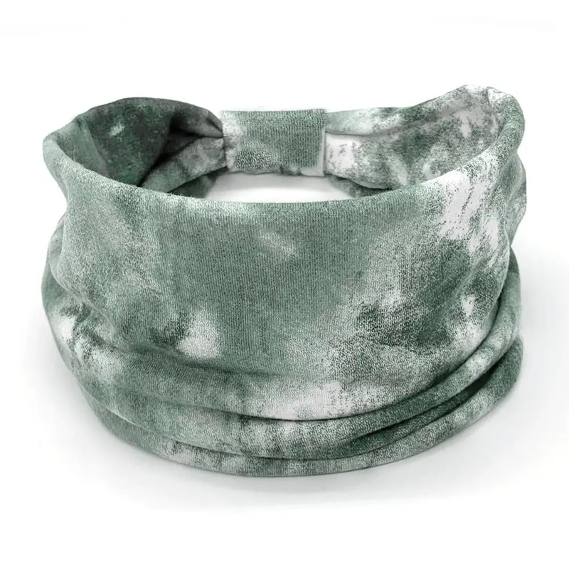 Women Vintage Turban Headwrap, Fashion Tie Dye Wide Knotted Headbands, Elastic Bandanas, Girls Yoga Hair Bands