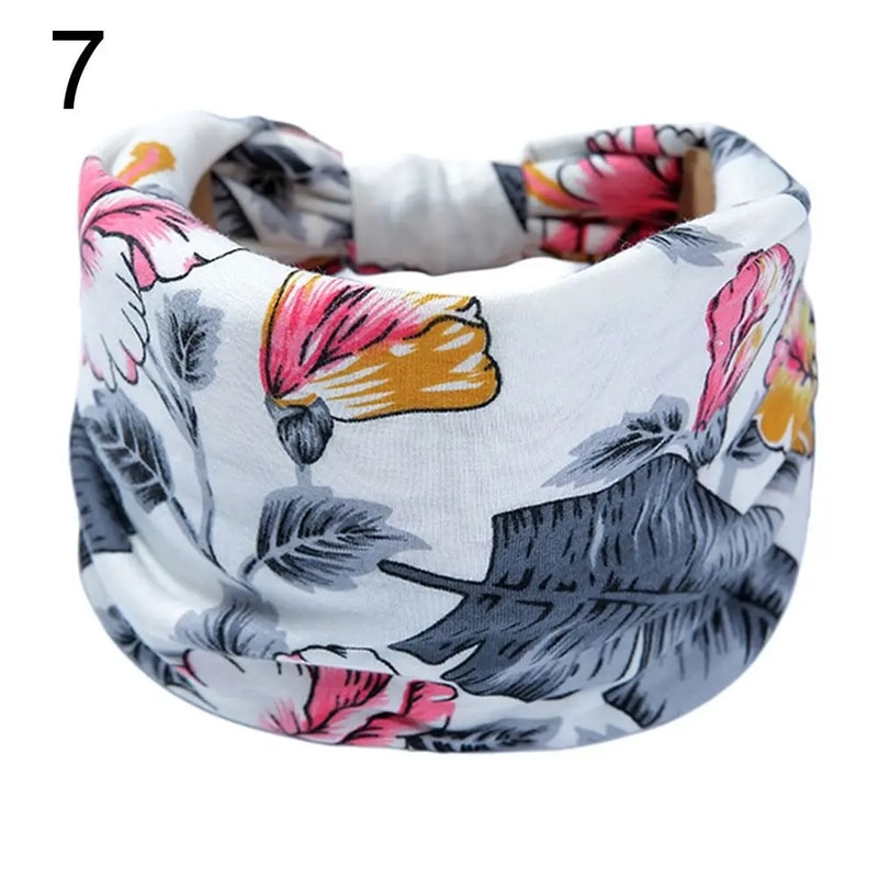 Women Vintage Turban Headwrap, Fashion Tie Dye Wide Knotted Headbands, Elastic Bandanas, Girls Yoga Hair Bands