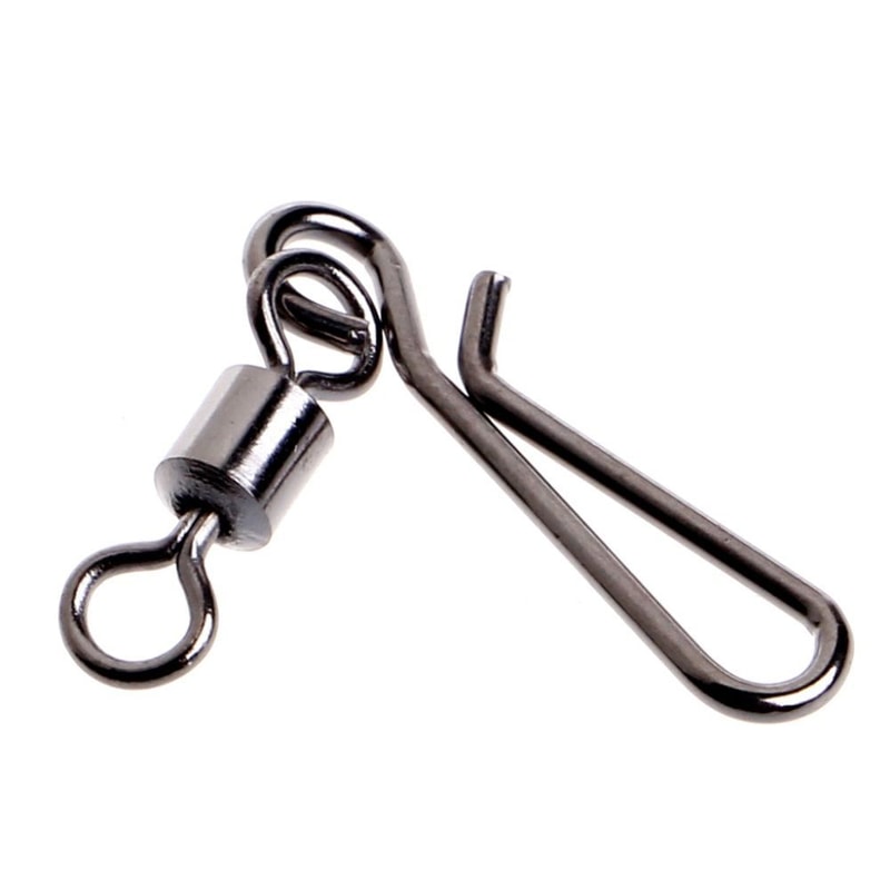 Heavy Duty Fishing Tackle Durable Stainless Steel Solid Ring Ball Bearing Barrel Snap Connector Rol 2