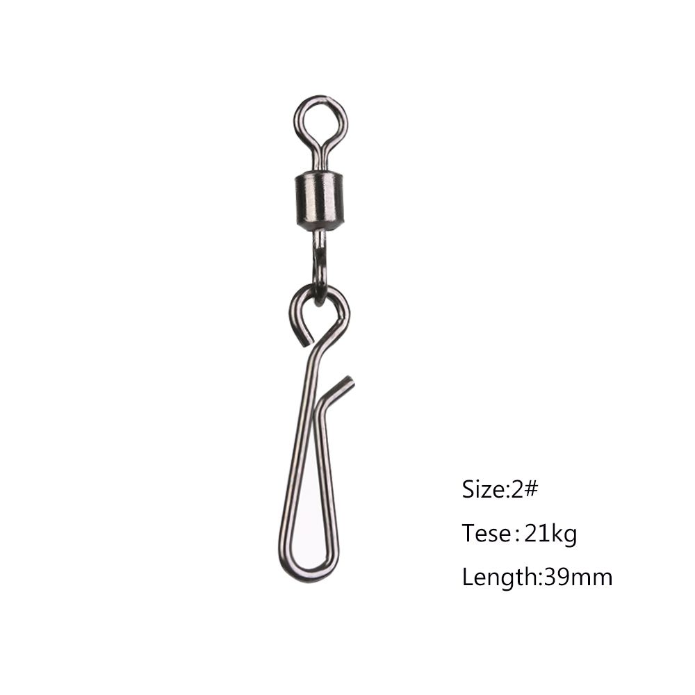 Heavy Duty Fishing Tackle Durable Stainless Steel Solid Ring Ball Bearing Barrel Snap Connector Rol 5