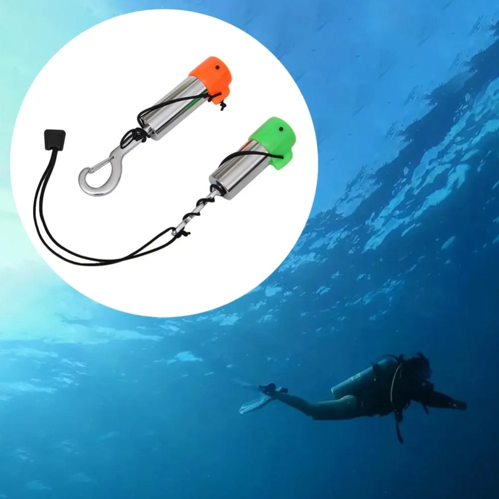 Multifunctional Scuba Diving Signal Shaker, Stainless Steel Signal Bell with Cap, Diving Rattle Noise Maker
