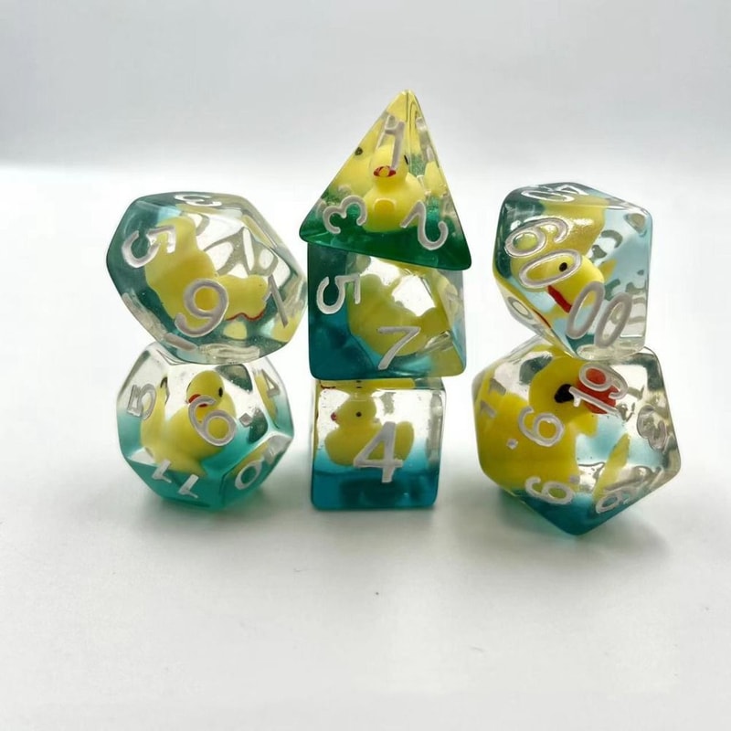 Opaque Polyhedral Dices, Multifaceted Digital Dice Ducks, Animal Table Game for Tabletop Role-Playing