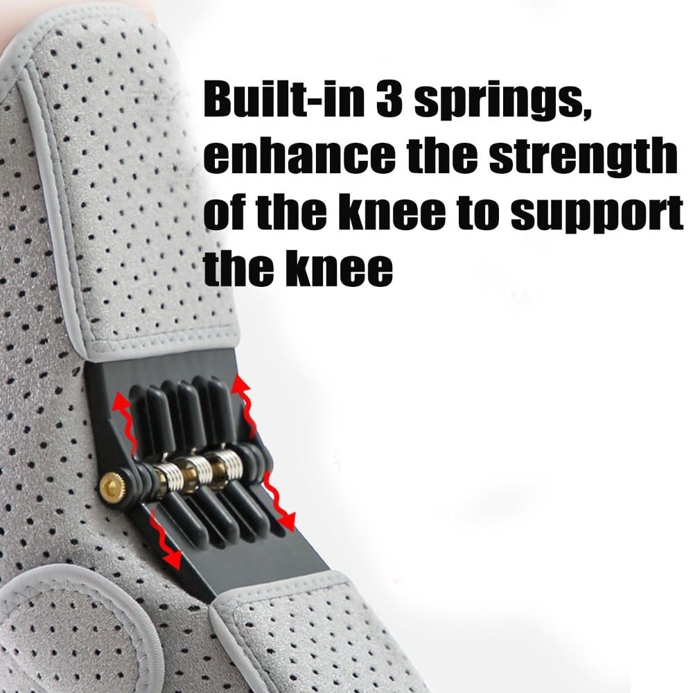 Breathable Adjustable Knee Protection Booster, Powerful Rebound Springs Knee Assistive Device, Non-Slip Brace Joint