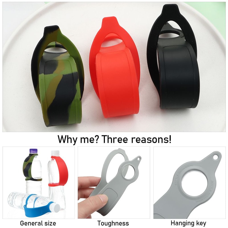 Outdoor Quickdraw Carabiner Silicone Water Bottle Belt Holder Hanger For Hiking Camping Safety Clas 2